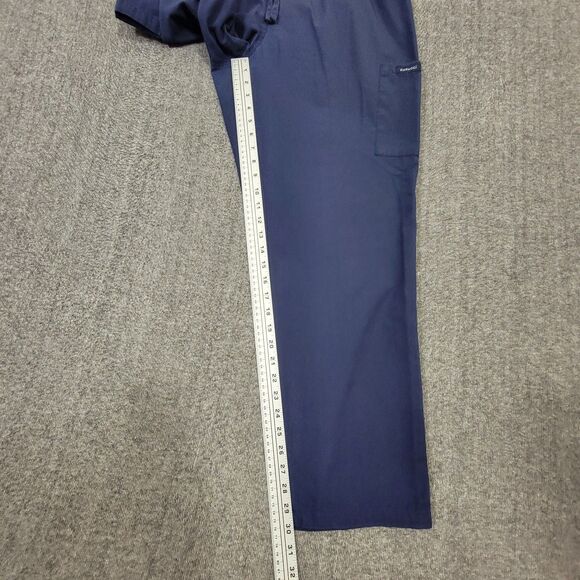 Dagacci Scrub Pants Womens XL Blue Elastic Waist Drawstring Medical Nursing - Picture 6 of 13